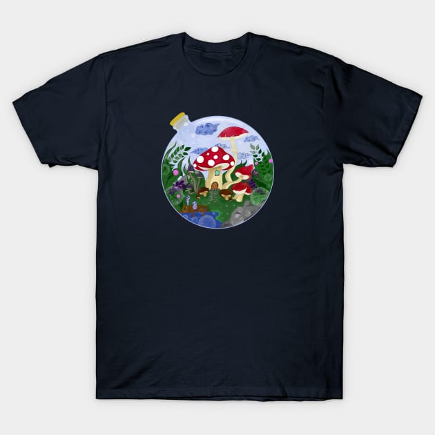 Magic mushrooms forest world T-Shirt by MariRiUA